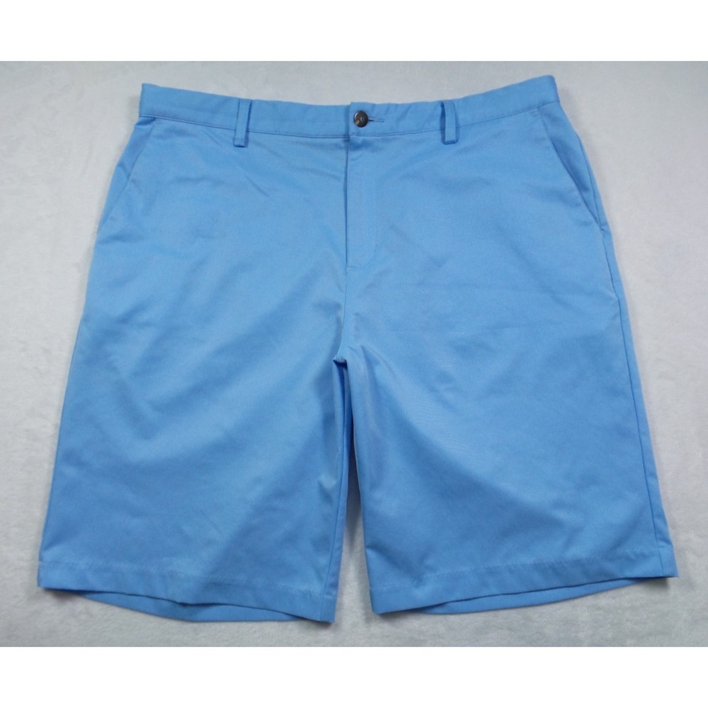 Adidas Golf Shorts Mens Size 38 Blue Striped Climalite Comfort Performance